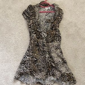 Cheetah wrap dress